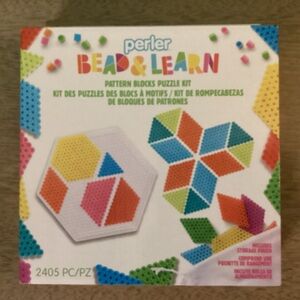 Perler Bead & Learn Pattern Block Puzzle Kit NIB